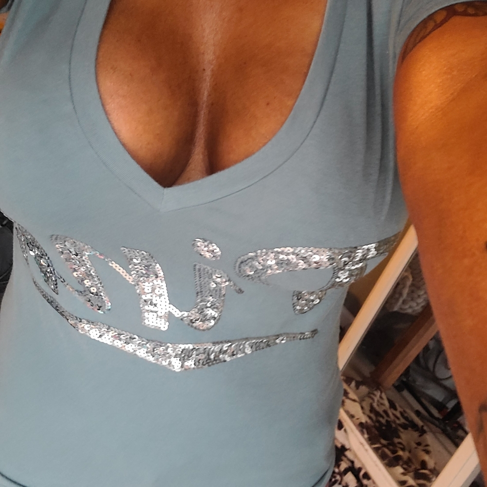Victoria's Secret pink sequin tshirt